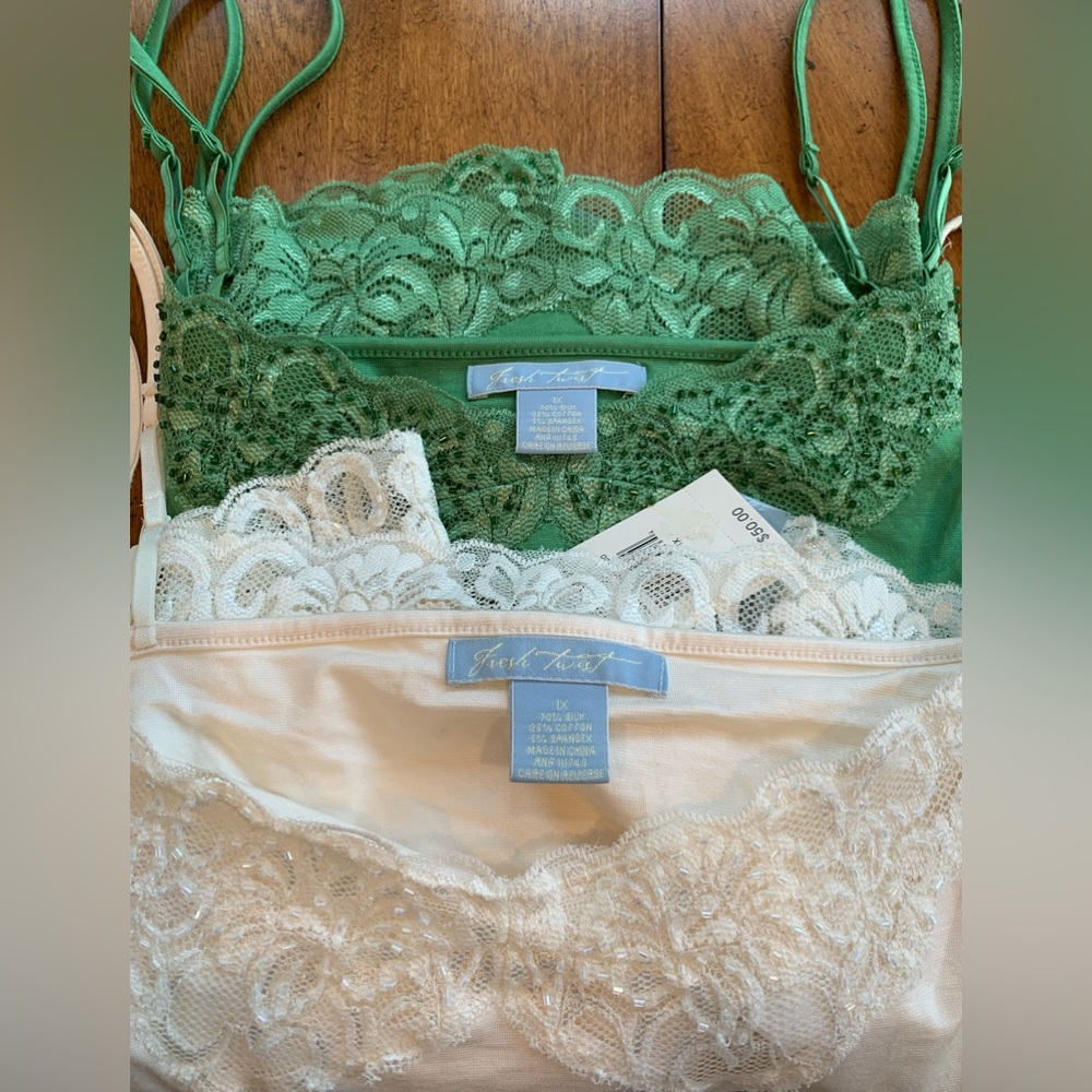 Fresh Twist Silk Woman Camisole Size 1X Offering two camisole’s for one price!